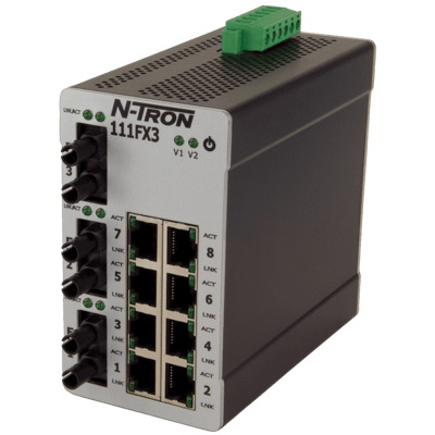 Red Lion Industrial Ethernet Switch, 111FX3